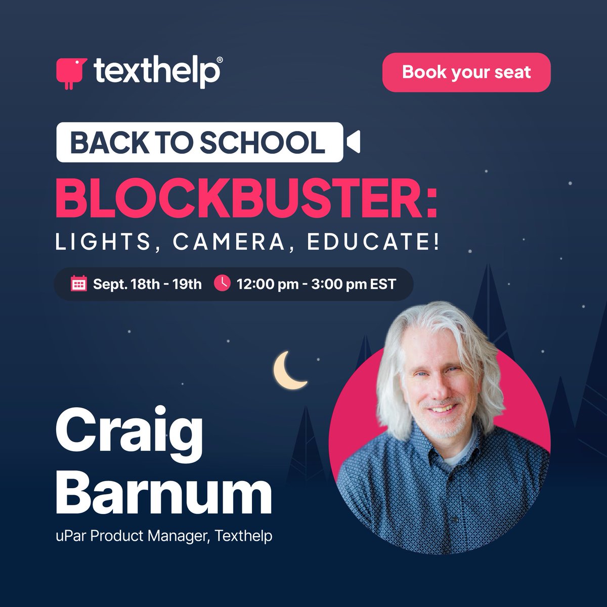 I'll be speaking at Texthelp's Back to School Blockbuster! 📚 Join me to learn about how to use uPar. Plus, enter our AI photo booth contest for a chance to win $100 for your classroom wishlist! 🎁 Register now:text.help/ylkITB #BackToSchoolBlockbuster #Education #PD