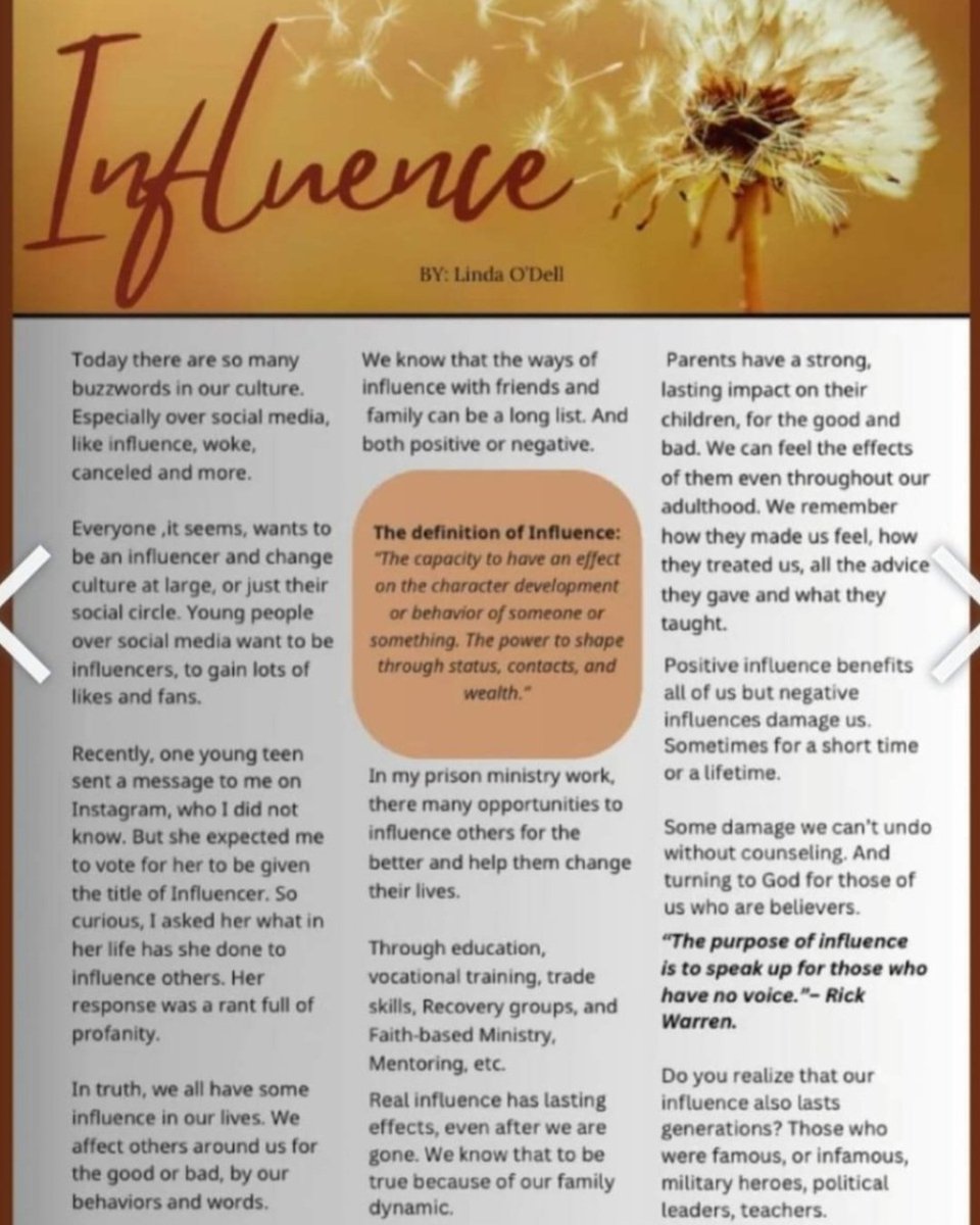 Letters4theLord's tweet image. "Influence " a magazine article I wrote 
#writingcommunity #indieauthor #Okiewriter #womenWriters