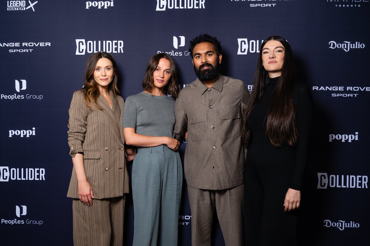 Collider's tweet photo. Elizabeth Olsen, Alicia Vikander, Himesh Patel, and director Fleur Fortuné at the Cinema Center to talk about 'The Assessment.'

Courtesy of our sponsors Range Rover, MARBL Toronto, Poppi, Legend Water, and Don Julio.

#TIFF24 https://t.co/WqCN6l7UsV
