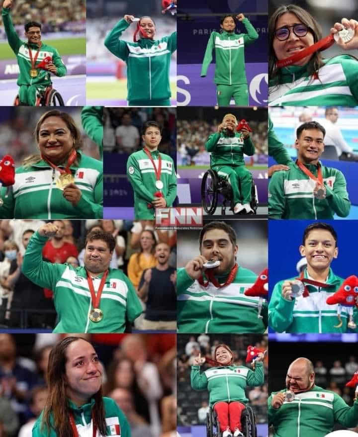 BUEN REGRESO A CASA CAMPEONES 🥹👏🏼💐 
#juegosparalimpicosparis2024 🇲🇽🇫🇷
#OrgulloAzteca 💐🥇🥈🥉
💪🇲🇽