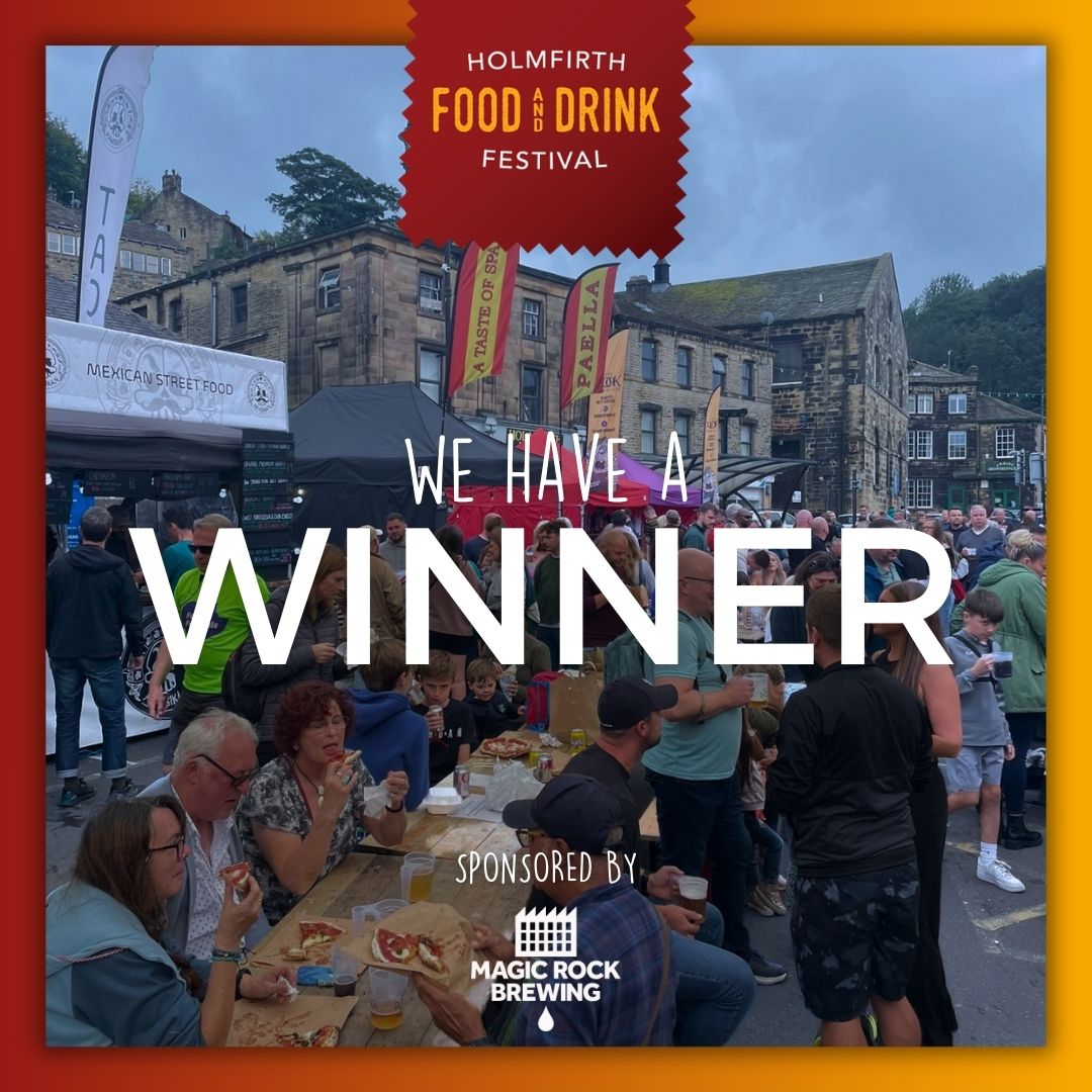 We're pleased to announce the winner of our competition in partnership with our headline sponsor, <a href="/MagicRockBrewCo/">Magic Rock Brewing</a> 🥳

A huge congratulations to thenorthdogxforest (Instagram) - you are our lucky winner! DM us to claim your prize ⭐

#HolmfirthFood #HolmfirthFoodFest