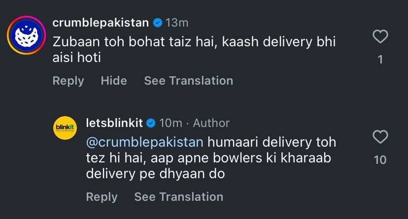 CricToPolitics's tweet image. e lafda between blinkit &amp;amp; pakistani biscuit brand...
#Crumble #Blinkit