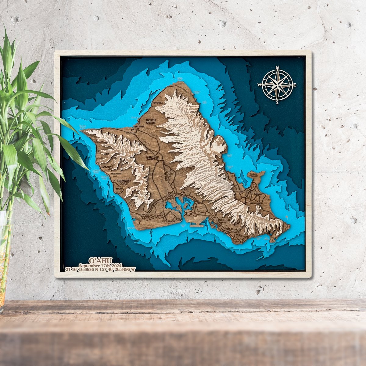 GebraCrafters's tweet photo. Celebrate Oahu with our 3D wooden map! Perfect for anyone who loves Hawaii's natural beauty. 🌴🗺️ #Oahu #Hawaii #HandcraftedArt #IslandDecor https://t.co/9AdJve1D18