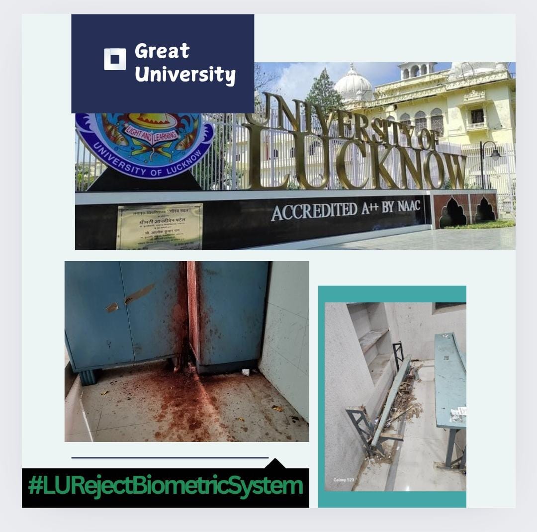 rnanuj1005's tweet photo. Biometric attendance isn't about improving research; it's about surveillance. Scholars should have the freedom to work when and how they need. #LURejectBiometricSystem @lkouniv @profalokkumar @ugc_india @EduMinOfIndia @myogiadityanath @GovernorofUp @dpradhanbjp @MLAYogendraBJP https://t.co/bU2MHAxyB5