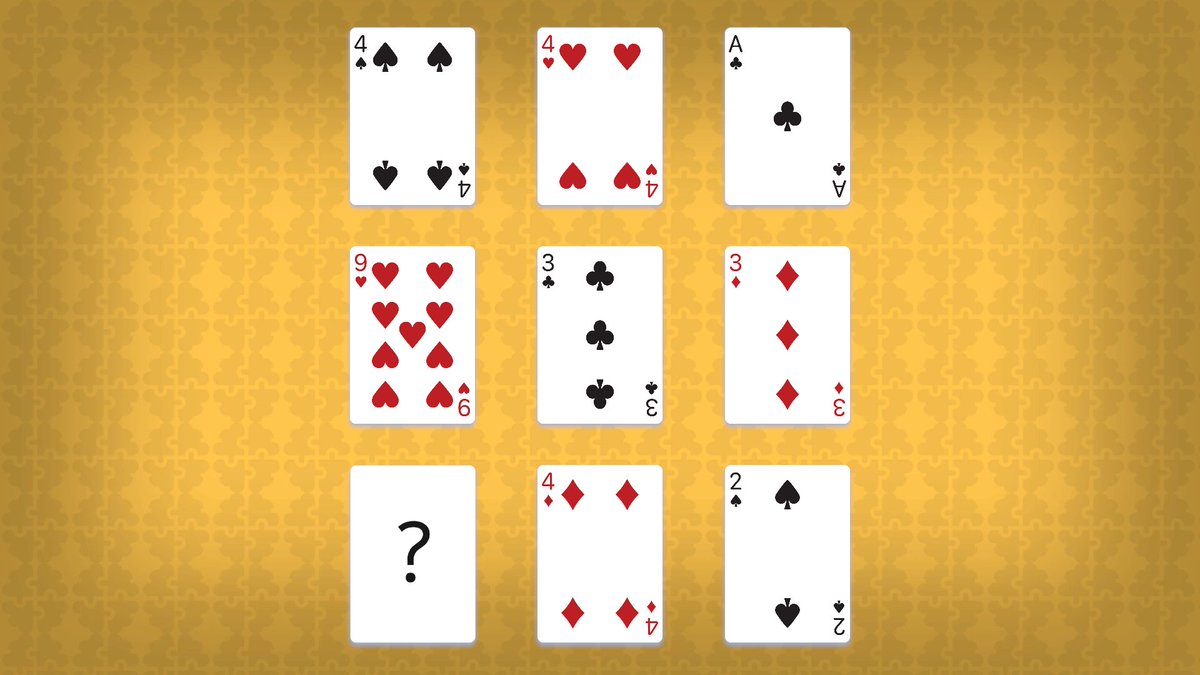 DBT_Off's tweet image. 🃏 Can you guess which card is missing?

#brainteaser #cards