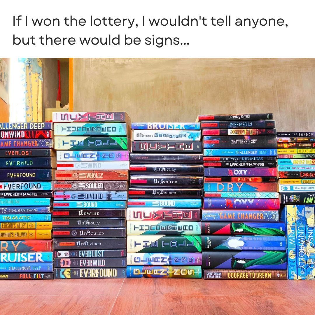 NealShusterman (@nealshusterman) on Twitter photo Wow! Seeing my entire collection together like this is absolutely humbling! Thank you, <a href="/scythefranz/">neil #StanWeeekly</a>! Wow! Seeing my entire collection together like this is absolutely humbling! Thank you, <a href="/scythefranz/">neil #StanWeeekly</a>!