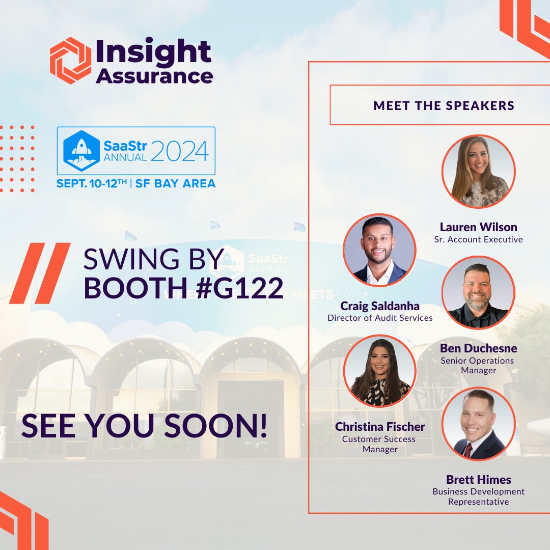 🌟 Tomorrow’s the Day! SaaStr Annual 2024 is Almost Here! 🌟 Insight Assurance is excited to be attending and sponsoring this amazing event from September 10th-12th . 🔍 Swing by Booth #G112 and connect with our team!
#SaaStrAnnual2024 #InsightAssurance