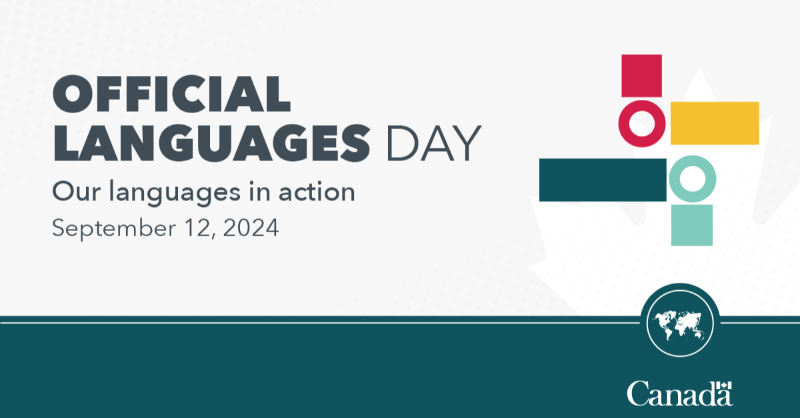 GAC_Corporate's tweet photo. Let’s put our languages in action this Sept. 12 at 1:30 pm ET with @School_GC for its virtual #OfficialLanguages event! 

Explore the role that our official languages play in fostering collaboration and cohesion in our communities.