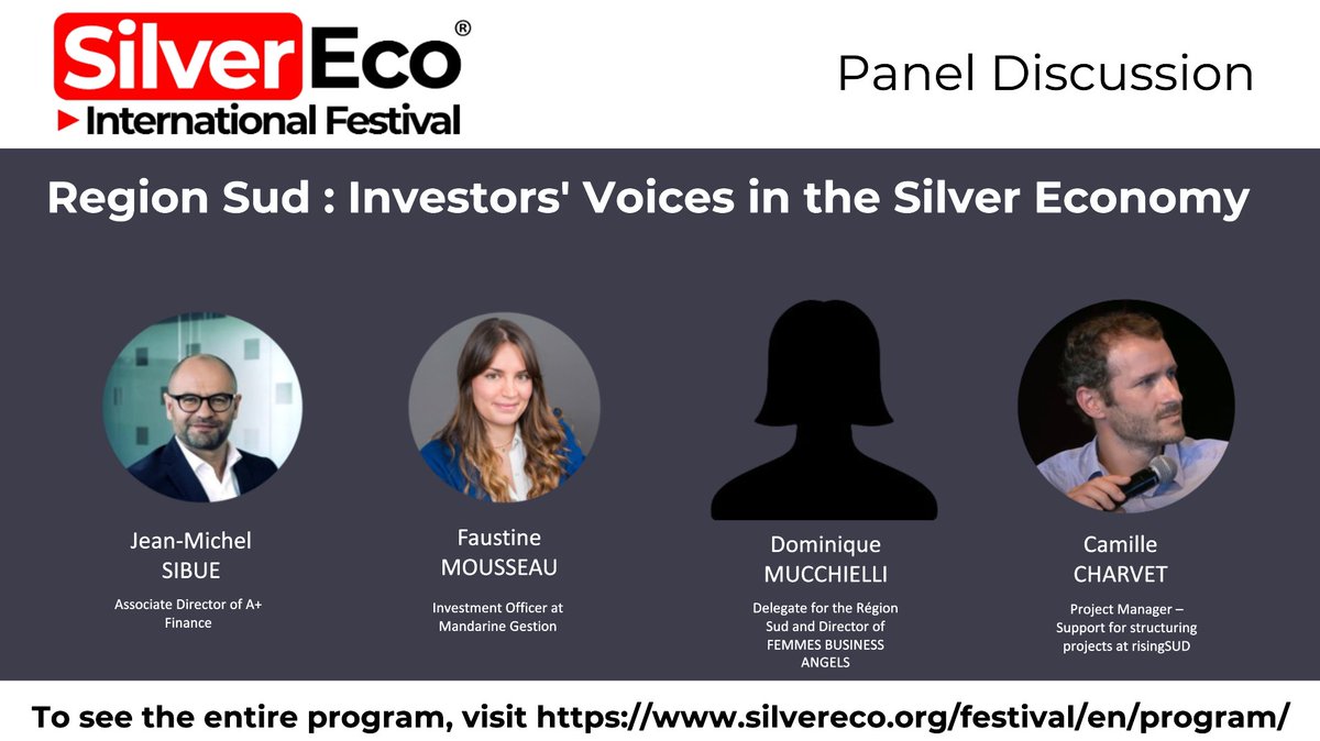 SilverEco.org/en (@silvereco_en) on Twitter photo “ Investors' Voices in the #SilverEconomy” with <a href="/BanqueDesTerr/">Banque des Territoires</a> , <a href="/GroupeLaPoste/">La Poste Groupe</a> #Ventures, #ESFINGestion, <a href="/franceactive/">France Active</a> , <a href="/APlusFinance/">A Plus Finance</a> , <a href="/MandarineGest/">Mandarine Gestion</a>, #FBA and <a href="/MaRegionSud/">Région Sud</a> at the #SilverEco #AgeingWell International Festival 2024!
Get your B2B pass: silvereco.org/pass/subscribe… “ Investors' Voices in the #SilverEconomy” with <a href="/BanqueDesTerr/">Banque des Territoires</a> , <a href="/GroupeLaPoste/">La Poste Groupe</a> #Ventures, #ESFINGestion, <a href="/franceactive/">France Active</a> , <a href="/APlusFinance/">A Plus Finance</a> , <a href="/MandarineGest/">Mandarine Gestion</a>, #FBA and <a href="/MaRegionSud/">Région Sud</a> at the #SilverEco #AgeingWell International Festival 2024!
Get your B2B pass: silvereco.org/pass/subscribe…