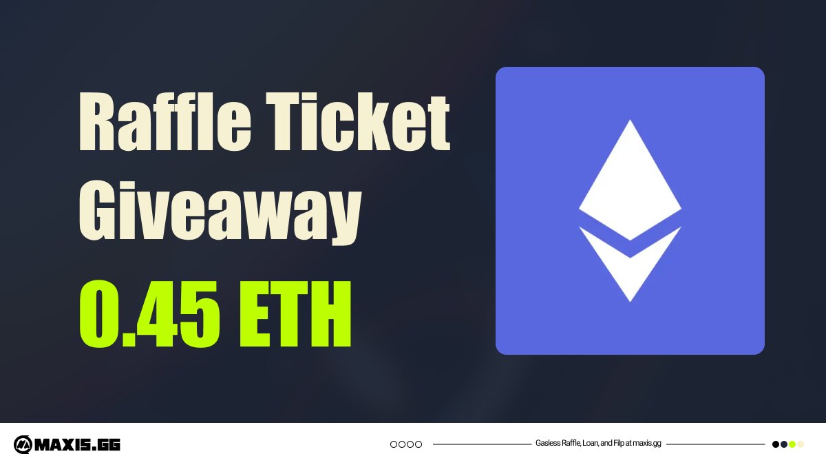 Starting the week right with some giveaways! 🎉

Giving away 10 Free Raffle tickets on a 0.45ETH (~1040 USD) hosted by <a href="/0_gen3/">BRIAN 🐼⚡️</a>. 

Simply follow <a href="/Maxis_gg/">Maxis.gg</a>, like and retweet this tweet! 

Tag your friends and spread the word! 🤝