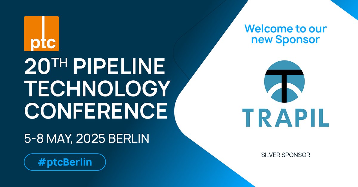 📣 Exciting Announcement: Silver Sponsor Trapil

We're honored to welcome Trapil as a Silver Sponsor for the 20th Pipeline Technology Conference!

Learn more: pipeline-conference.com/companies/trap…

#PipelineIndustry #ptcBerlin
