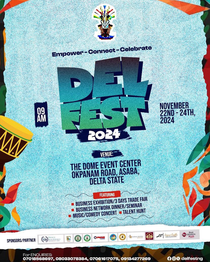 DelfestNG's tweet photo. Are you ready for the Biggest Event in Asaba, Delta State⁉️
DELFEST 2024‼️

More updates coming soon✅
For more enquires please send us a DM.

#delfest24 https://t.co/fIoPziuuN6