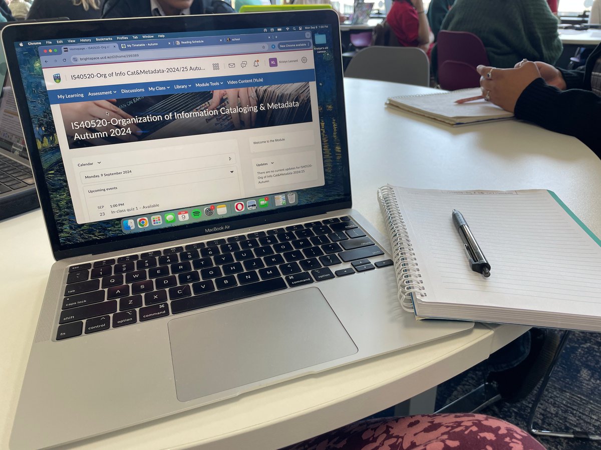 Haven't shared a personal or professional update here in a minute, but now seems like a good time!

I just wrapped up my first day of classes at <a href="/ucddublin/">University College Dublin</a>, where I'm pursuing my Master of Library &amp; Information Studies 💙📚