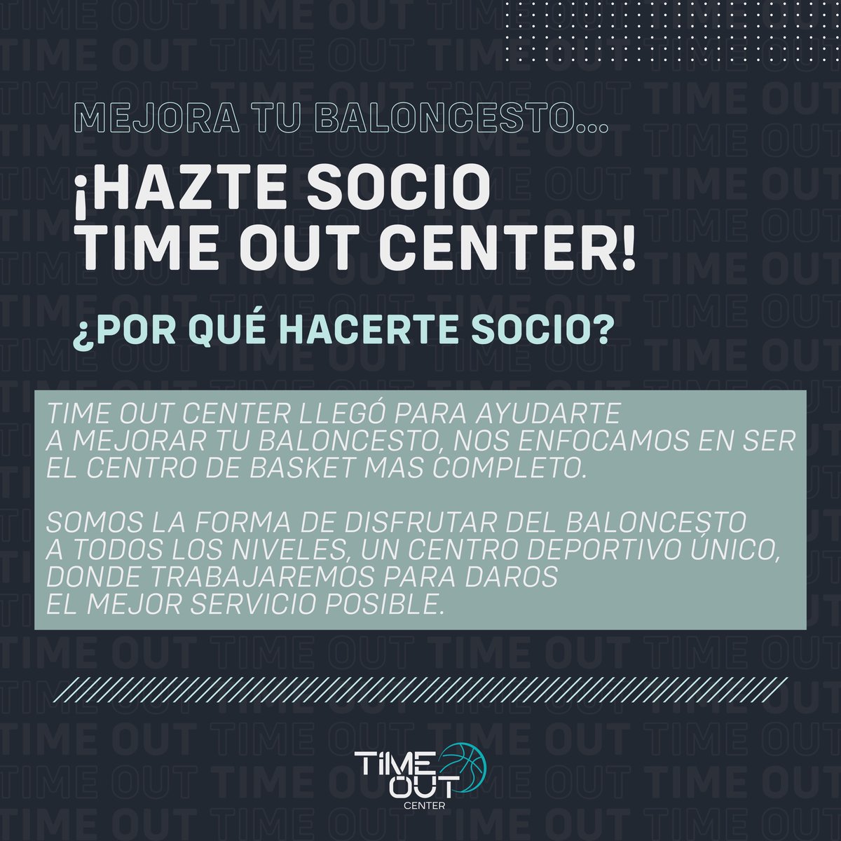 🏀🏀Time Out Center 2024-25
👉👉Inscripciones abiertas
¡ Ven A Disfrutar Del Baloncesto Con Nosotros! 🤩
📩socios@timeoutcenter.com 
👇👇Hazte socio 👇👇
🔗app.cluber.es/clubes/65f16cb…