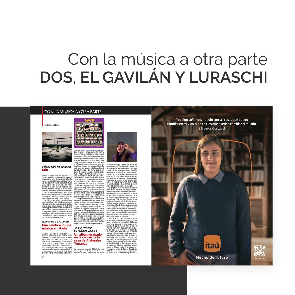 Revista_Dossier's tweet photo. CON LA MÚSICA A OTRA PARTE
por @CDopico 

🌱«Je suis Nenette» de @melaniluraschi 
https://t.co/CXsOEDpCRW

🎹«Música para fin de fiesta» de Dúo (@AndresTorron y Lucía Torrón)
https://t.co/e9t4bxXTxt

🎸«Homenaje a Los Tontos» de Gavilán
https://t.co/zfC4hVR3ZV https://t.co/sX1DbJkTp4