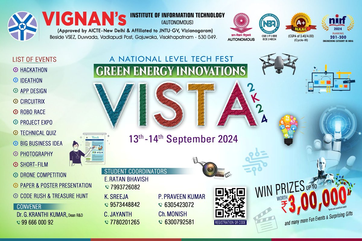 VISTA 2024 is happening on Sept 13-14! Compete in hackathons, design challenges, and more. Win amazing prizes worth ₹3,00,000.
