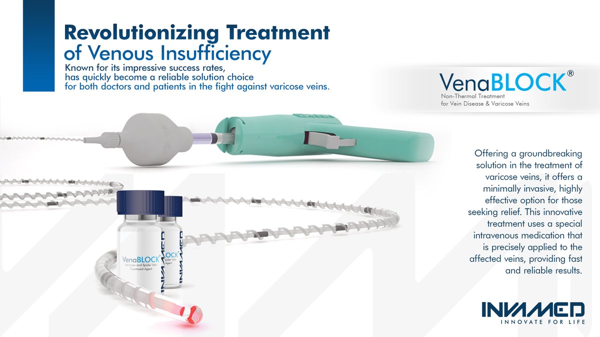 invamed_inc's tweet photo. 📋 REVOLUTIONIZING TREATMENT OF VENOUS INSUFFICIENCY
👉VenaBlock offers a groundbreaking solution in the treatment of varicose veins, providing a minimally invasive and highly effective option for those seeking relief
👉🏽https://t.co/EesR6a8cnu
#VenaBLOCK #vascular #invamed https://t.co/937ivBHo88