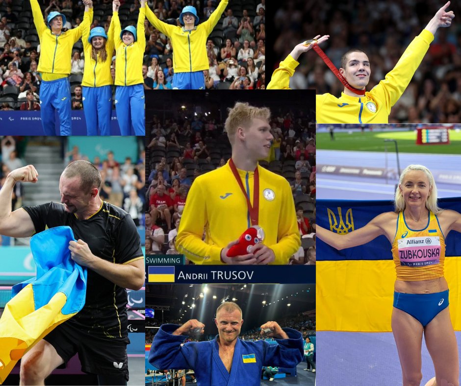 SWU_Europe's tweet image. L'#Ukraine se classe #7ème aux #JeuxParalympiques de #Paris2024 avec :

82 médailles, 65 athlètes médaillés et 26 records battus ! 🙌

🎶L'hymne 🇺🇦 a résonné 22 fois dans les stades 🇫🇷, du Stade de France au Grand Palais ! 

Bravo à tous les para athlètes ! 22🥇28🥈32🥉