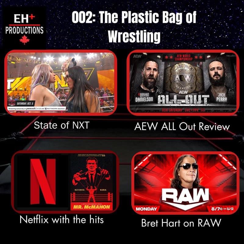 #ICYMI This week on the show <a href="/br_aguilar/">br_aguilar</a> is joined by Matt and <a href="/worldwearyguy/">worldwearyguy</a> and they chat The Mr.McMahon documentary on Netflix, #AEW helping the business, the state of NXT and review #AllOut

ehplusproductions.com/index.php/2024…

#Wrestling #AEW #WWE #WWERAW   #Podcast #ProWrestling
