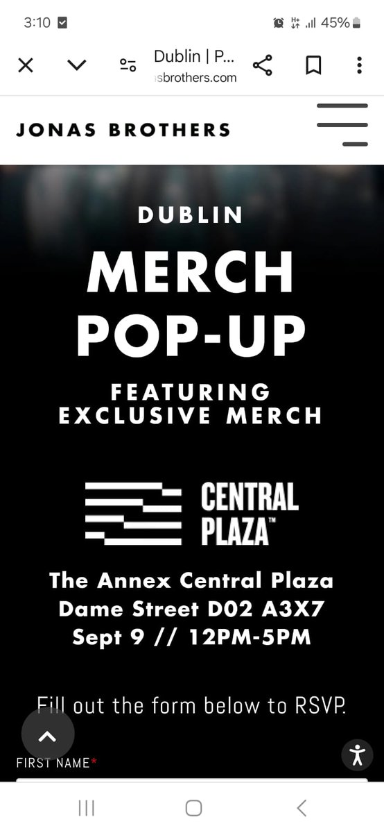Dublin, Sept 9th Jonas Pop up Shop. 12 - 5pm Isn't even open? <a href="/jonasbrothers/">Jonas Brothers</a> <a href="/kevinjonas/">kevin jonas</a> <a href="/joejonas/">J O E  J O N A S</a> <a href="/nickjonas/">Nick Jonas</a> ??? We've come all this way out to an empty locked building for "exclusive merch" #TheTour #JonasBrothers