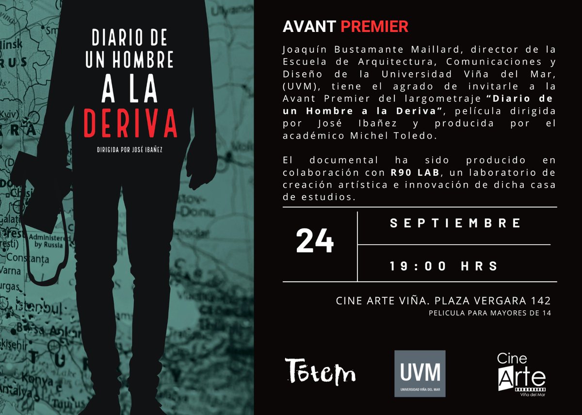 Michel Toledo, Académico <a href="/UVM_cl/">UVM_cl</a>; Productor de la película "Diario de un hombre a la deriva". <a href="/RadioValparaiso/">Radio Valparaíso</a>