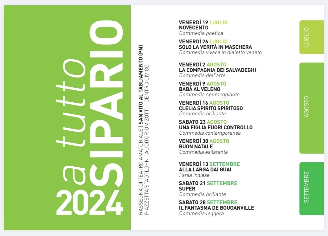 APianiga's tweet photo. Finalmente, dopo la pausona estiva, torniamo in SCENA!🎭
La nostra "🐷ALLA LARGA DAI GUAI🍄" sarà a San Vito al Tagliamento venerdì sera!
#teatro
#teatroamatoriale https://t.co/OxvdapnEy5