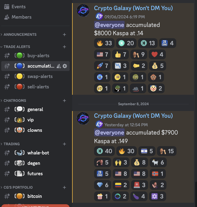cryptogalaxycc's tweet image. I threw another $15,900 into Kaspa over the last 3 days.
Join our VIP Discord group to track my trades -> whop.com/cryptogalaxy