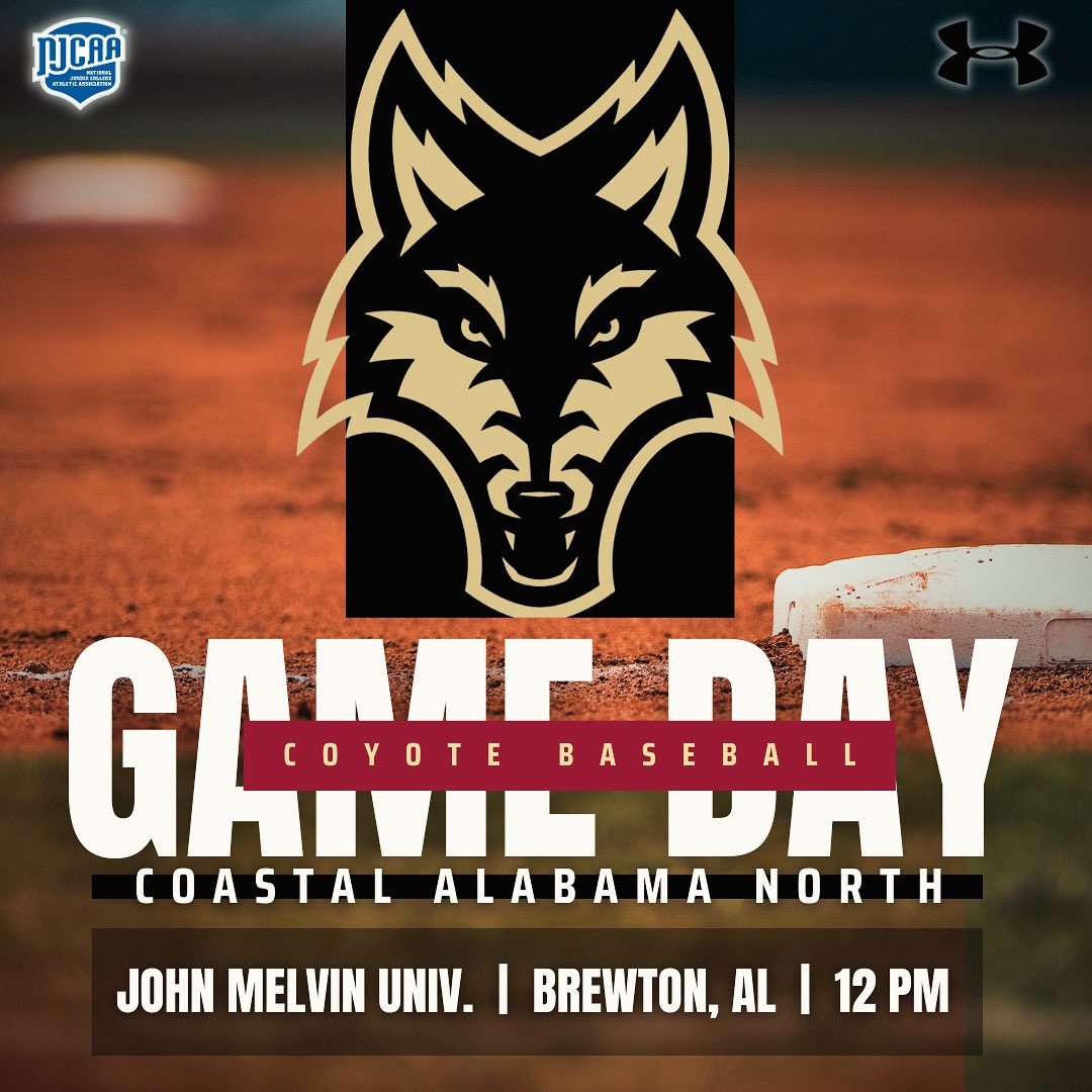 Coastal Alabama North Athletics (@coastalal_north) on Twitter photo BSB | The WAIT IS OVER! Your defending ACCC Champs hit the dirt today at home for some preseason scrimmage play!
🆚 - John Melvin Univ.
⏰ - 12 PM
📍 - Brewton, AL
#𝗚𝗢𝗬𝗢𝗧𝗘𝗦 | <a href="/CoastalAlaCC/">Coastal Alabama CC</a> <a href="/acccathletics/">ACCC</a> <a href="/CACCWarhawksBsb/">Coastal Alabama - North Coyotes Baseball</a> <a href="/dthead34/">Daniel Head</a> <a href="/calabounty/">Corey LaBounty</a> BSB | The WAIT IS OVER! Your defending ACCC Champs hit the dirt today at home for some preseason scrimmage play!
🆚 - John Melvin Univ.
⏰ - 12 PM
📍 - Brewton, AL
#𝗚𝗢𝗬𝗢𝗧𝗘𝗦 | <a href="/CoastalAlaCC/">Coastal Alabama CC</a> <a href="/acccathletics/">ACCC</a> <a href="/CACCWarhawksBsb/">Coastal Alabama - North Coyotes Baseball</a> <a href="/dthead34/">Daniel Head</a> <a href="/calabounty/">Corey LaBounty</a>