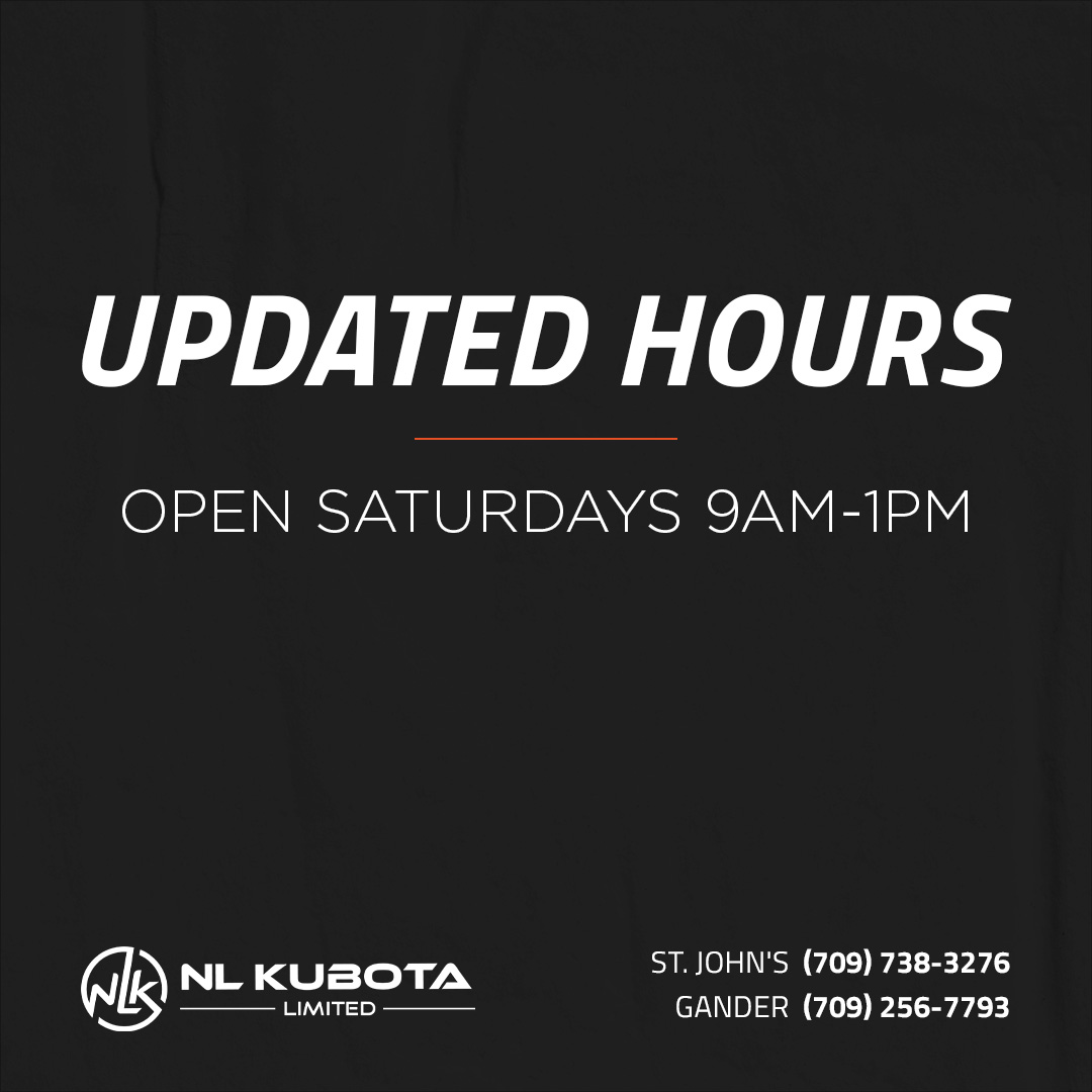 Starting this weekend, we’ll be open on Saturdays from 9AM to 1PM to better serve you. Whether you're looking for equipment, parts, or expert advice, our team will be here to help you with all your needs. 

Stop by and take advantage of our new weekend hours!