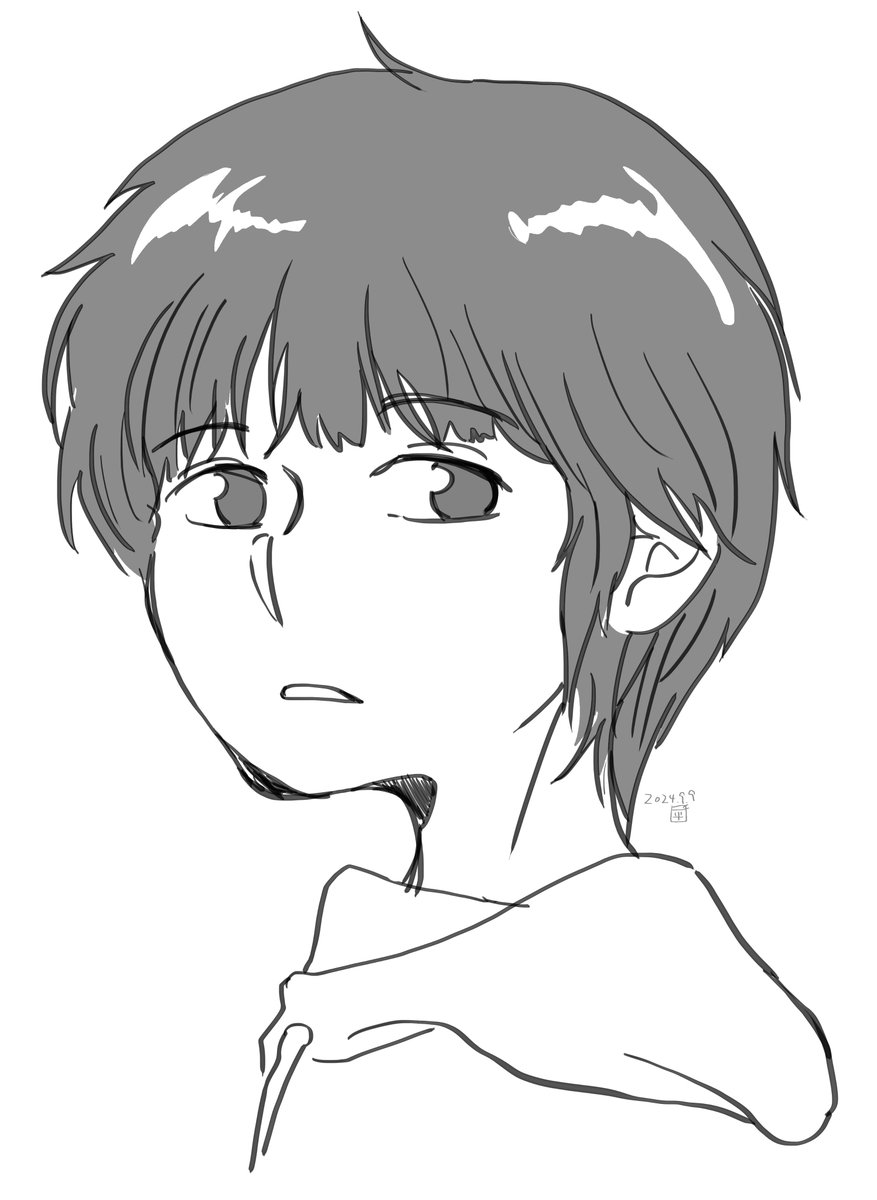 落書き 男の子のような女の子のような 