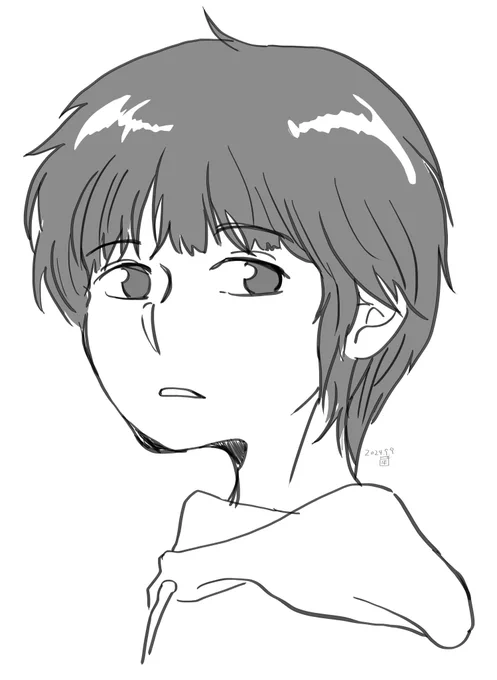 落書き 男の子のような女の子のような 