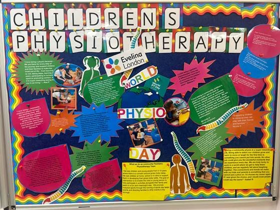 We love these colourful displays by our community physiotherapists highlighting the importance of physiotherapy for children.

They were created in celebration of World Physiotherapy Day.

#WorldPTDay