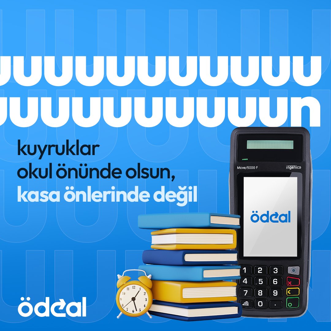 Yeni eğitim öğretim dönemi başladıysa şimdi sıra okul alışverişlerinde. Ödeal ile ödemelerinizi anlaşmalı tüm bankalardan hızlıca alın, tek aidat ile ekstra masraf ödemeyin. Ödemeleriniz ertesi gün kesintisiz sizin olsun, kazancınızın tamamı cebinizde kalsın. #Ödeal