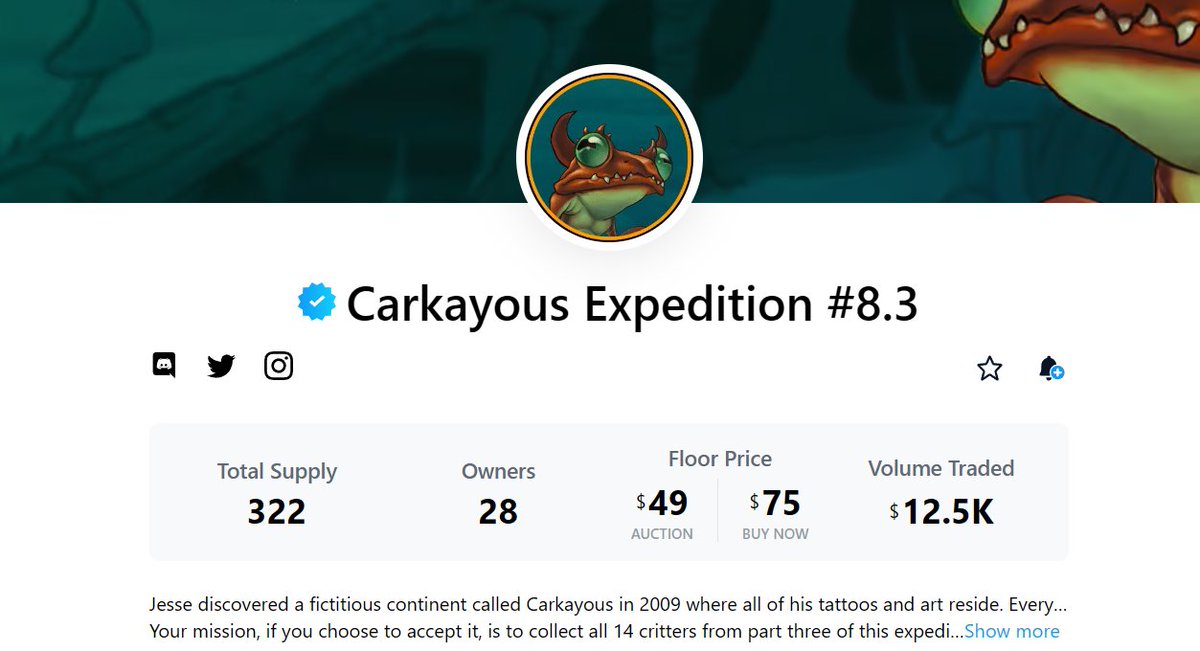 Floor Price going up! 📈
Minted on @crytpocomnft at $39 

Thank you to everyone who supported us on this expedition. 💛