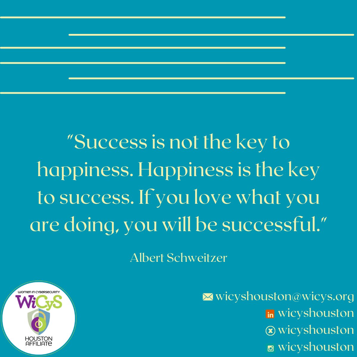 WicysHouston's tweet photo. Lets make this a great week!
#WomenInCyber #StrongerTogether #WiCyS #Cybersecurity #WomenInTech #CyberSecurityMonth #CISO #MotivationalMonday #SecurityAwareness #AwarenessTraining #Ciso #Chevron #Conocophillips #SLB #ITsecurity #ITcybersecurity #OTcybersecurity https://t.co/WazVKgj36f