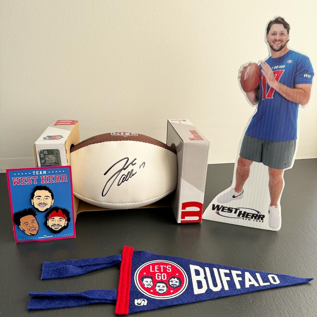 West Herr Auto Group (@westherr) on Twitter photo 🚨 #VictoryMonday GIVEAWAY🚨 - To celebrate #Buffalo's opening win of the season, we are giving away a #TeamWestHerr prize pack including a signed <a href="/JoshAllenQB/">Josh Allen</a> mini football, mini cutout, pennant and pin set! 🏈 🚩 📌
To enter, just RT & make sure you are following us! Winner 🚨 #VictoryMonday GIVEAWAY🚨 - To celebrate #Buffalo's opening win of the season, we are giving away a #TeamWestHerr prize pack including a signed <a href="/JoshAllenQB/">Josh Allen</a> mini football, mini cutout, pennant and pin set! 🏈 🚩 📌
To enter, just RT & make sure you are following us! Winner