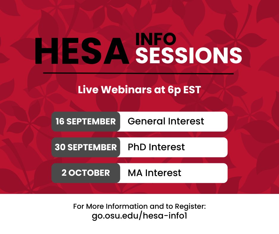 Higher Education & Student Affairs at Ohio State tweet media