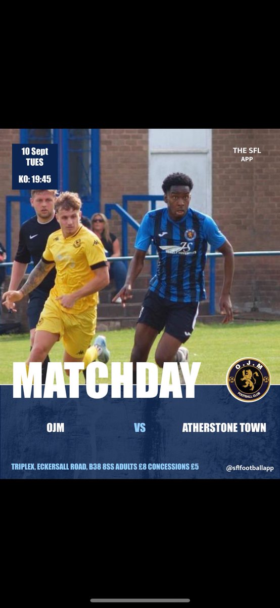 BACK in action again tomorrow as we face <a href="/FCAtherstone/">Atherstone Town Community FC</a> 

Come &amp; back the lads! 🔵⚫️