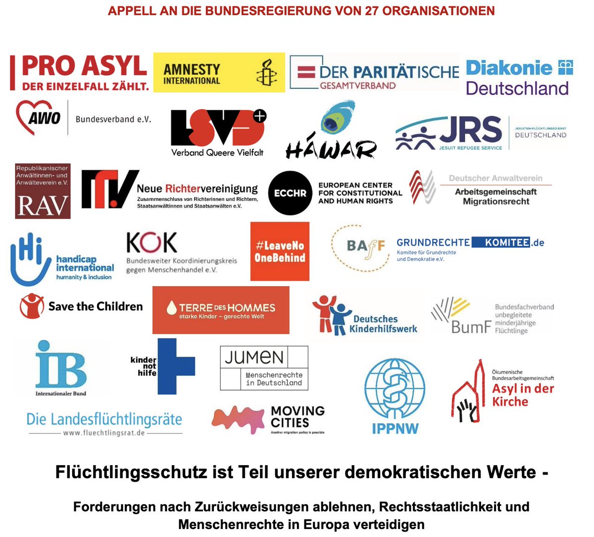 Das Recht auf Asyl gehört zur DNA unserer Demokratie. Anstatt sich zu stets neuen Verschärfungen treiben zu lassen, muss die Bundesregierung für ein Europa der Rechtsstaatlichkeit und der #Menschenrechte einstehen.
➡️savethechildren.de/fileadmin/user…