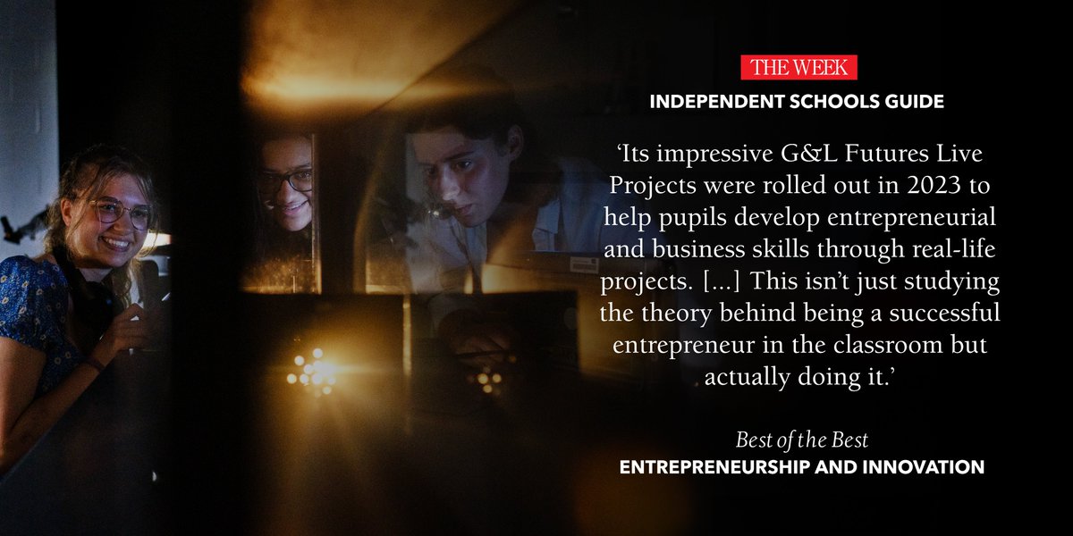 Godolphin and Latymer (@gandlschool) on Twitter photo We were absolutely thrilled to receive the news that we have won the Best of the Best Senior Category for Entrepreneurship and Innovation in <a href="/TheWeekUK/">The Week UK</a>'s Independent Schools Guide.
Read more: godolphinandlatymer.com/the-week-best-… We were absolutely thrilled to receive the news that we have won the Best of the Best Senior Category for Entrepreneurship and Innovation in <a href="/TheWeekUK/">The Week UK</a>'s Independent Schools Guide.
Read more: godolphinandlatymer.com/the-week-best-…