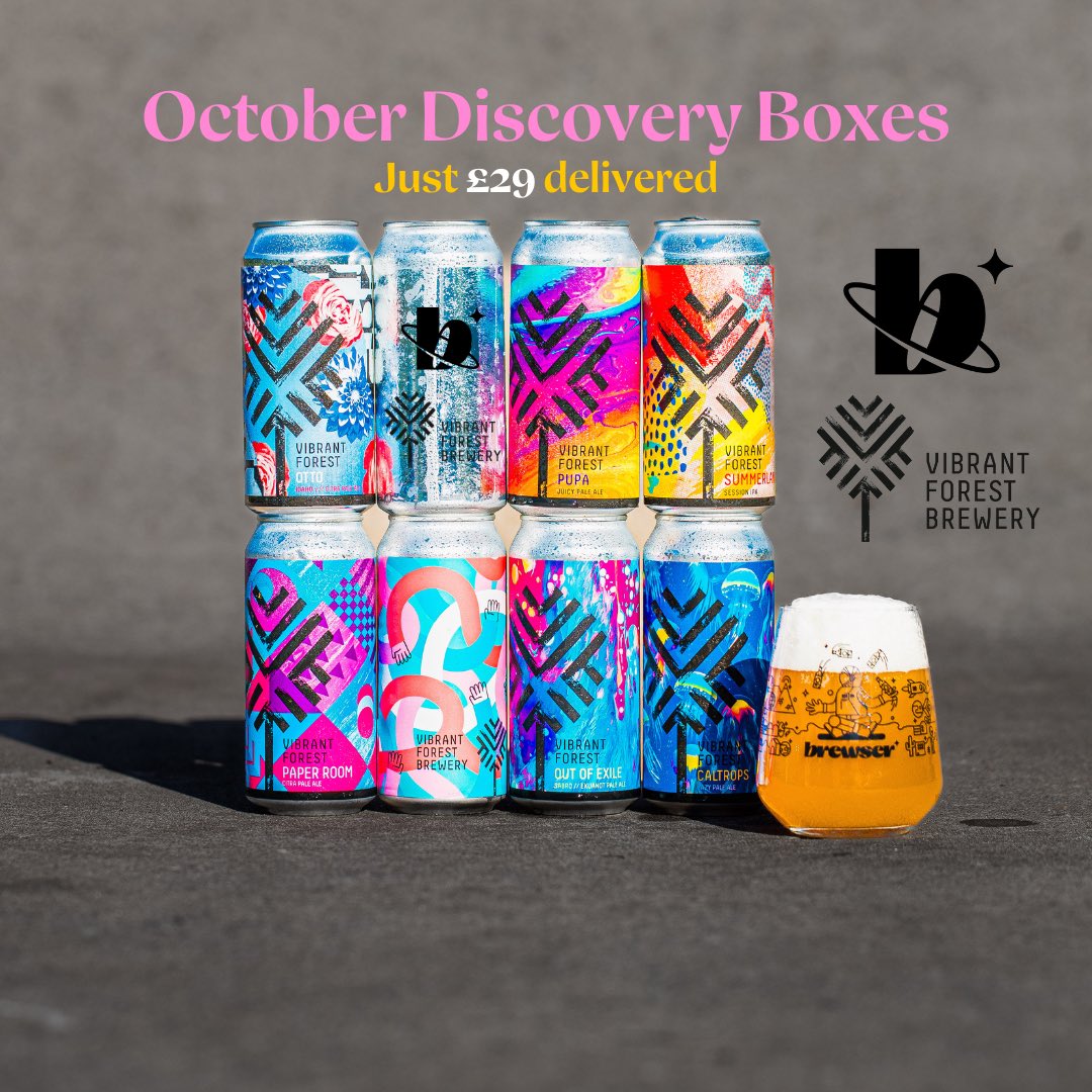 🍻 Discover Vibrant Forest this October
 
We are thrilled to have the incredible @vibrantforwst as our discovery brewery for the month of October

Created in a very small garage in 2011 as a small part-time hobby and now occupying 4 industrial units on the edge of the New Forest