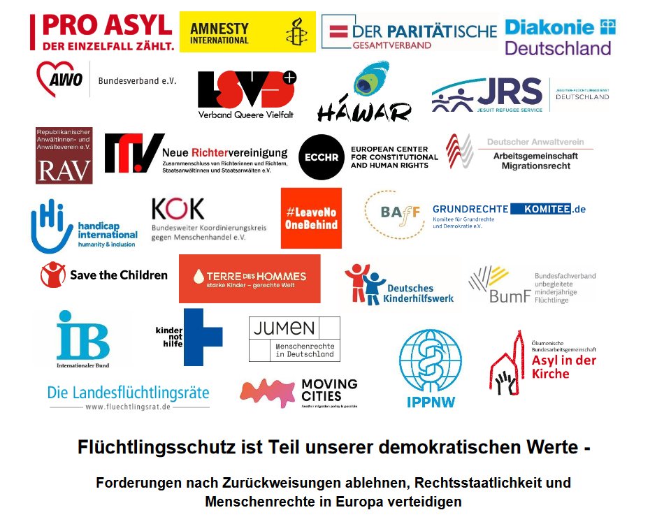 Zusammen mit 26 anderen Organisationen haben wir heute an die Bundesregierung appelliert, Rechtsstaatlichkeit und die Menschenrechte in der aktuellen Asyldebatte zu verteidigen! 

proasyl.de/pressemitteilu…