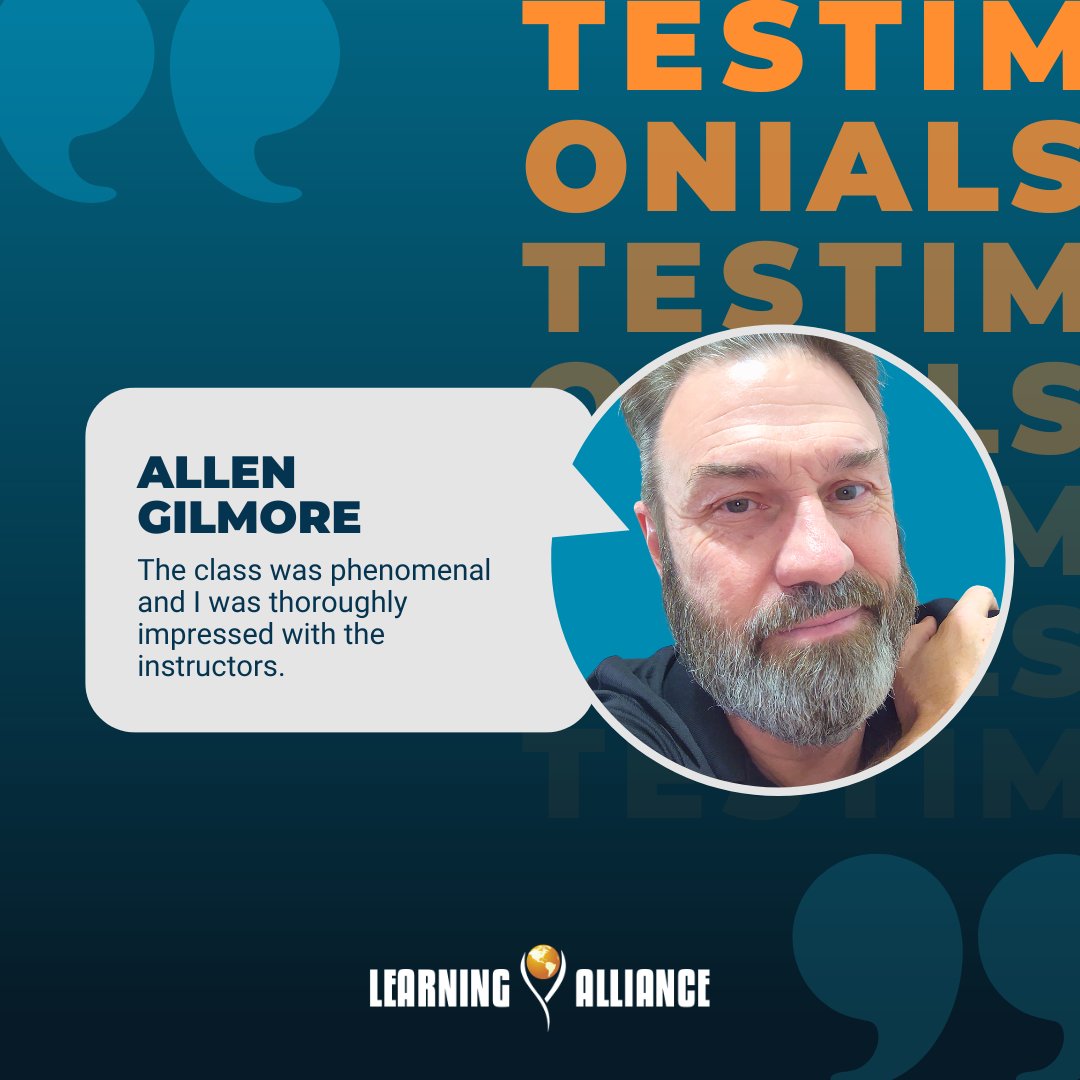 Learng_Alliance's tweet photo. Get to know our student's experiences! Allen Gilmore commented "The class was phenomenal and I was thoroughly impressed with the instructors!" #ShapingFutures #LACinspires #TelecomTechs #Wireless #Training #TowerClimbers #Broadband #StudentTestimonial https://t.co/gHvH2oTrXx https://t.co/M6aAygNH5b