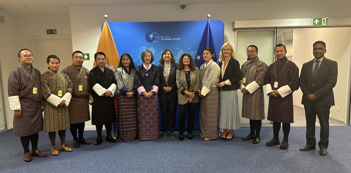 Very happy to welcome back to Brussels the Foreign Secretary of Bhutan, Pema Choden, for EU-Bhutan Annual Consultations. Good to exchange on the priorities following the elections in 🇧🇹&amp; 🇪🇺, including good governance, gender equality, human rights, digital, and sustainability.