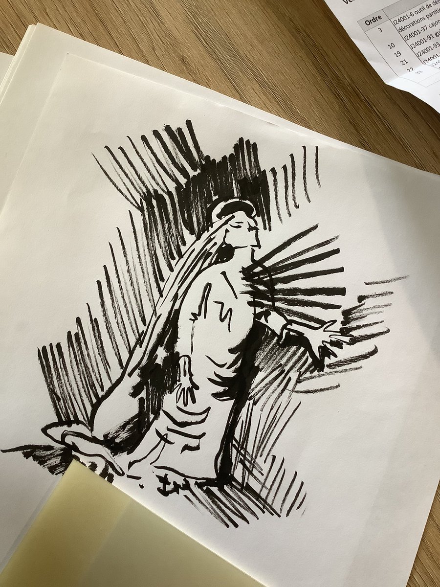 ro_cesari's tweet photo. Du croquis jusqu’à la gravure - Mater Dolorosa au format A3 avec les hachures gravées: c’est une première (https://t.co/QEsGk83m2j) https://t.co/kbKUqJ330o