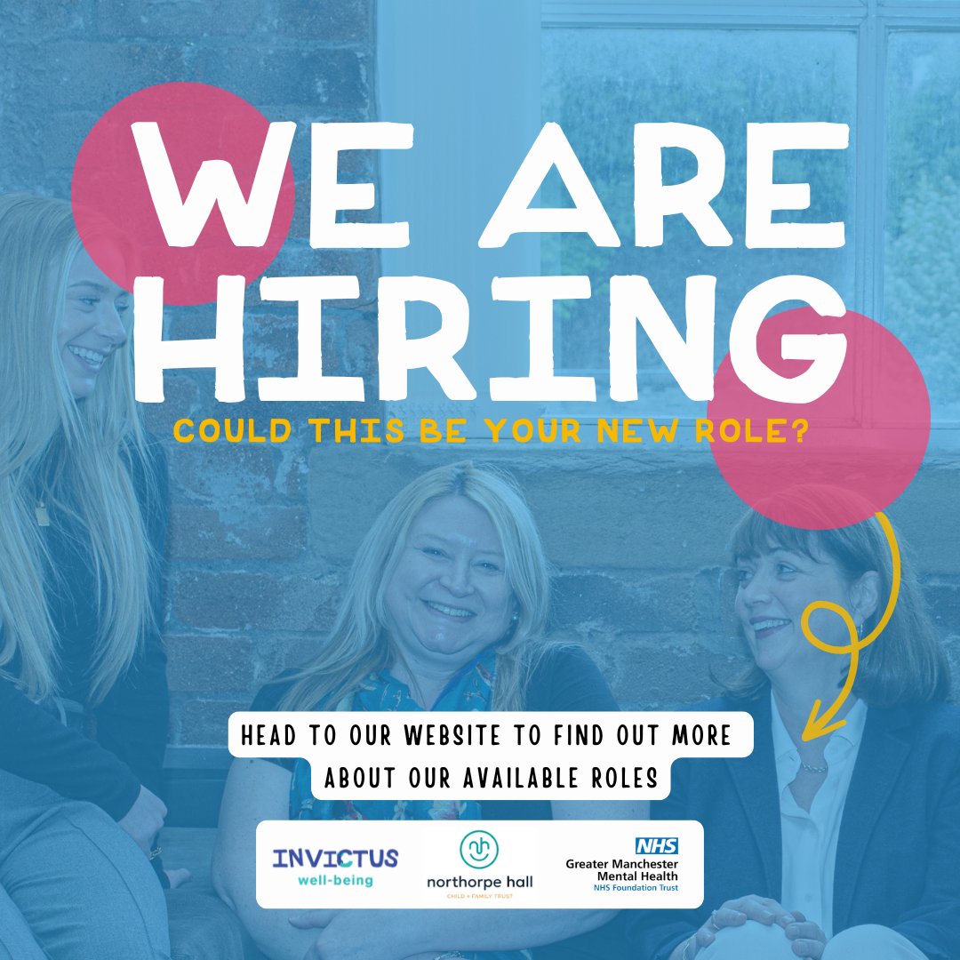 Invictus Wellbeing (@invictuswbeing) on Twitter photo Opportunity to Join our Team ⭐!
We are excited to be partnering with @northorpehall & <a href="/GMMH_NHS/">Greater Manchester Mental Health</a> to recruit for a total of 6 roles across Calderdale and Kirklees
Find out more and apply at careers.northpoint.org.uk
#Careers #CYPMH #MentalHealth Opportunity to Join our Team ⭐!
We are excited to be partnering with @northorpehall & <a href="/GMMH_NHS/">Greater Manchester Mental Health</a> to recruit for a total of 6 roles across Calderdale and Kirklees
Find out more and apply at careers.northpoint.org.uk
#Careers #CYPMH #MentalHealth