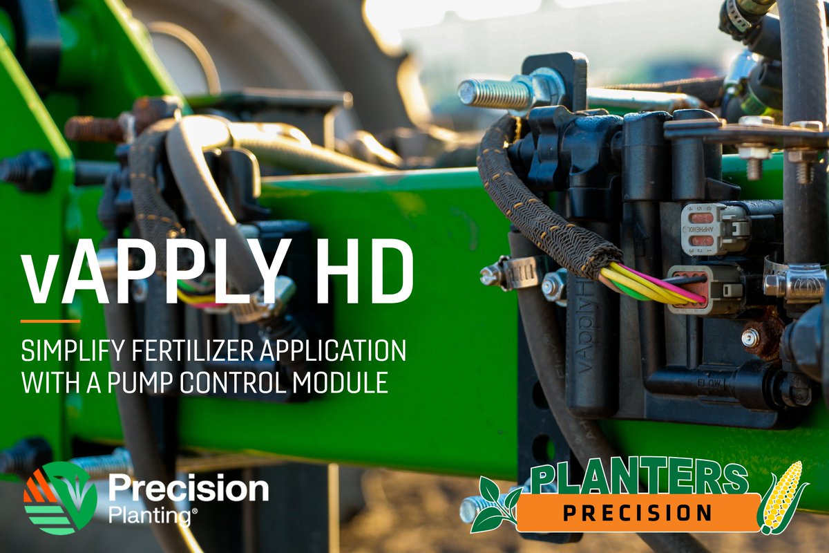 With row-by-row toolbar control for flow, measure, and swath, vApply allows you to control your liquid fertilizer application from the cab with the 20|20 display. Take advantage of $50 per row rebates and add vApply until 9/30 by calling today. 💧
