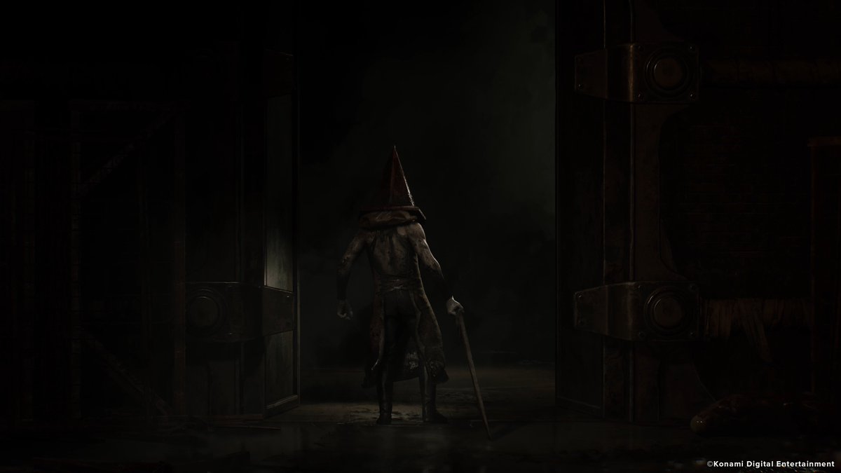 Konami's tweet image. Pyramid Head back shot from #SILENTHILL2

SILENT HILL 2 releases Oct. 8

PlayStation: bit.ly/45nbwf4
Steam: bit.ly/3XlAJEN
