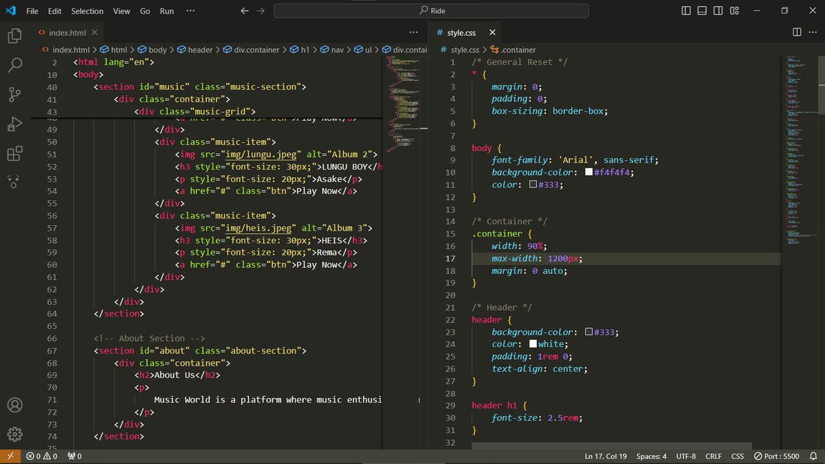 crescentf0real's tweet image. Day 9 of 30, building projects using HTML and CSS
Music Website - I hope the layouts are good, please let me know some mistakes and i&apos;ll make correction.
#tech #WebDevelopment #codechallenge #fypシviral