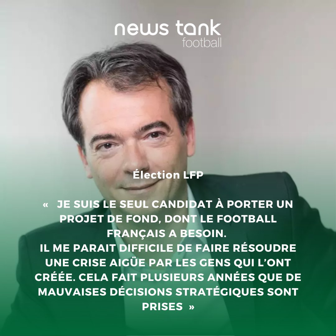 🗳️Élection LFP : « Je suis persuadé d’avoir aujourd’hui le soutien de la majorité des clubs, sur la base des 36 de Ligue 1 et Ligue 2 confondus »

🎙️Entretien avec <a href="/CyrilLinette/">Cyril Linette</a>, candidat à la présidence de la <a href="/LFPfr/">Ligue de Football Professionnel</a>  ➡️football.newstank.eu/article/view/3…